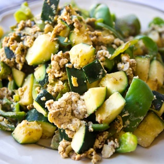 zucchini and egg scramble